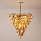 Aurora Chandelier Amber Empire Prism