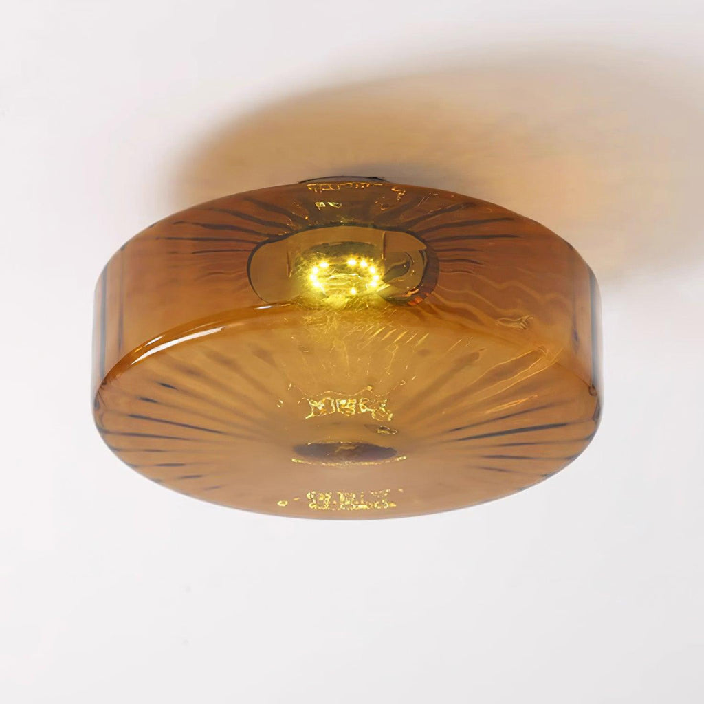 Valentina Vintage Amber Glass Ceiling Light