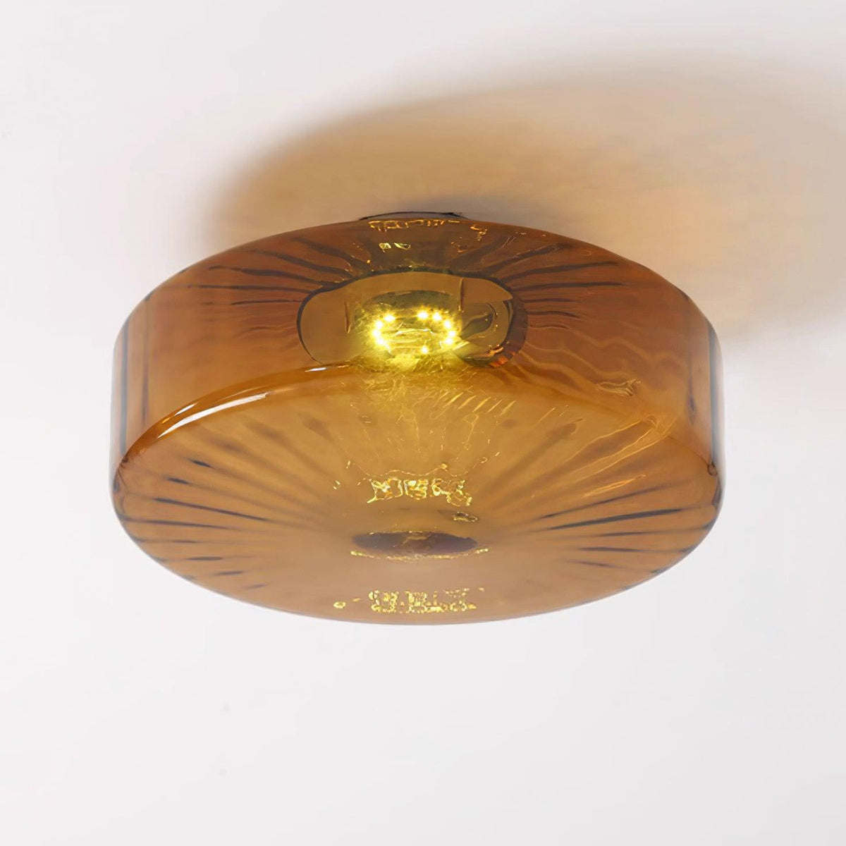 Valentina Vintage Amber Glass Ceiling Light