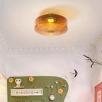 Valentina Vintage Amber Glass Ceiling Light