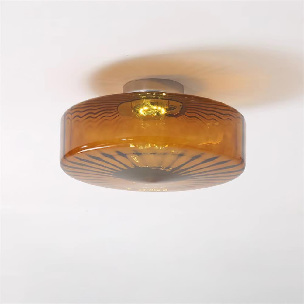 Valentina Vintage Amber Glass Ceiling Light