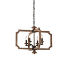 Vintage Wood Lantern Pendant Light