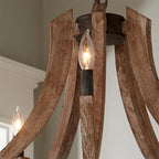Vintage Wood Lantern Pendant Light