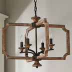 Vintage Wood Lantern Pendant Light