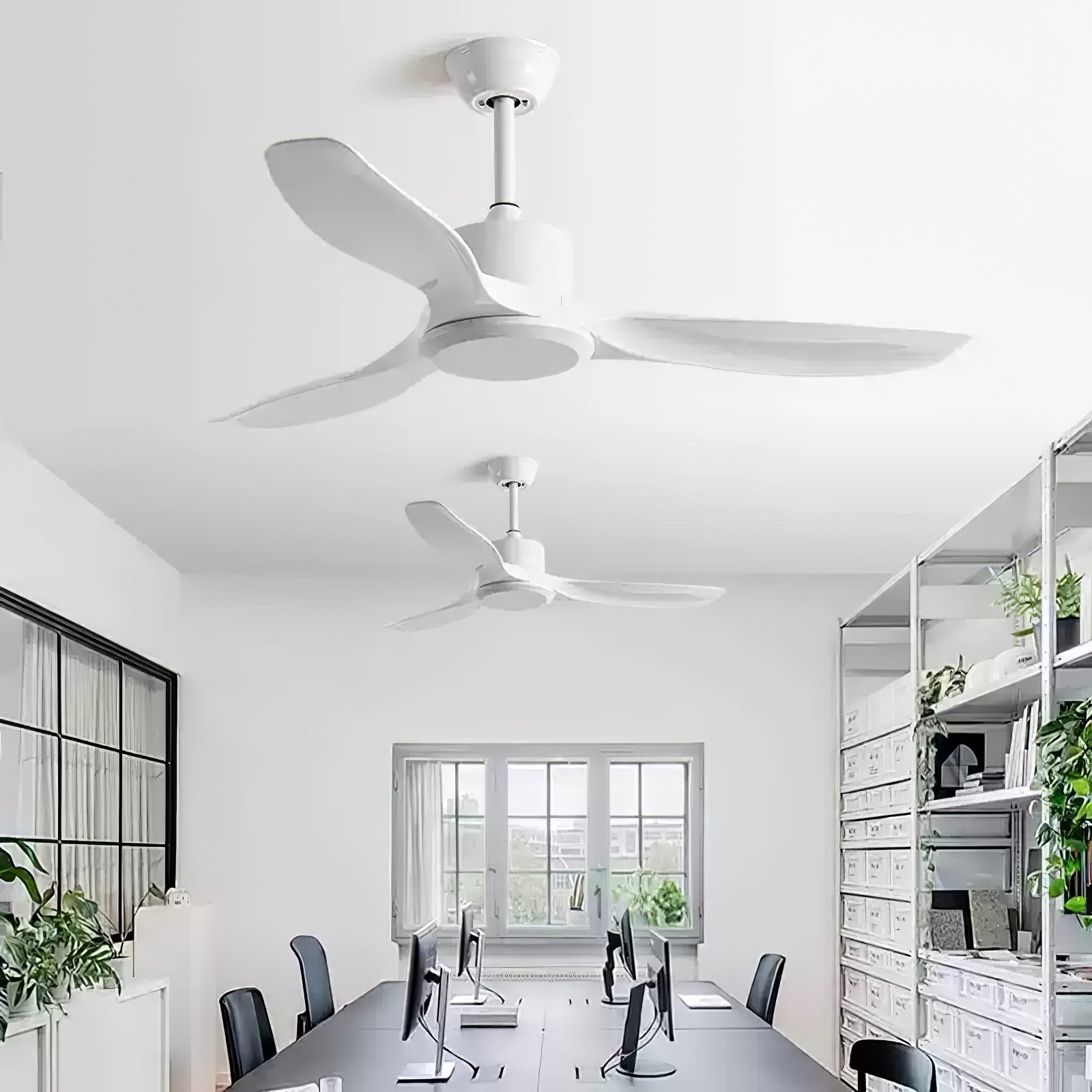 Nielse Vintage Ceiling Fan Without Light Wood Color Livingroom