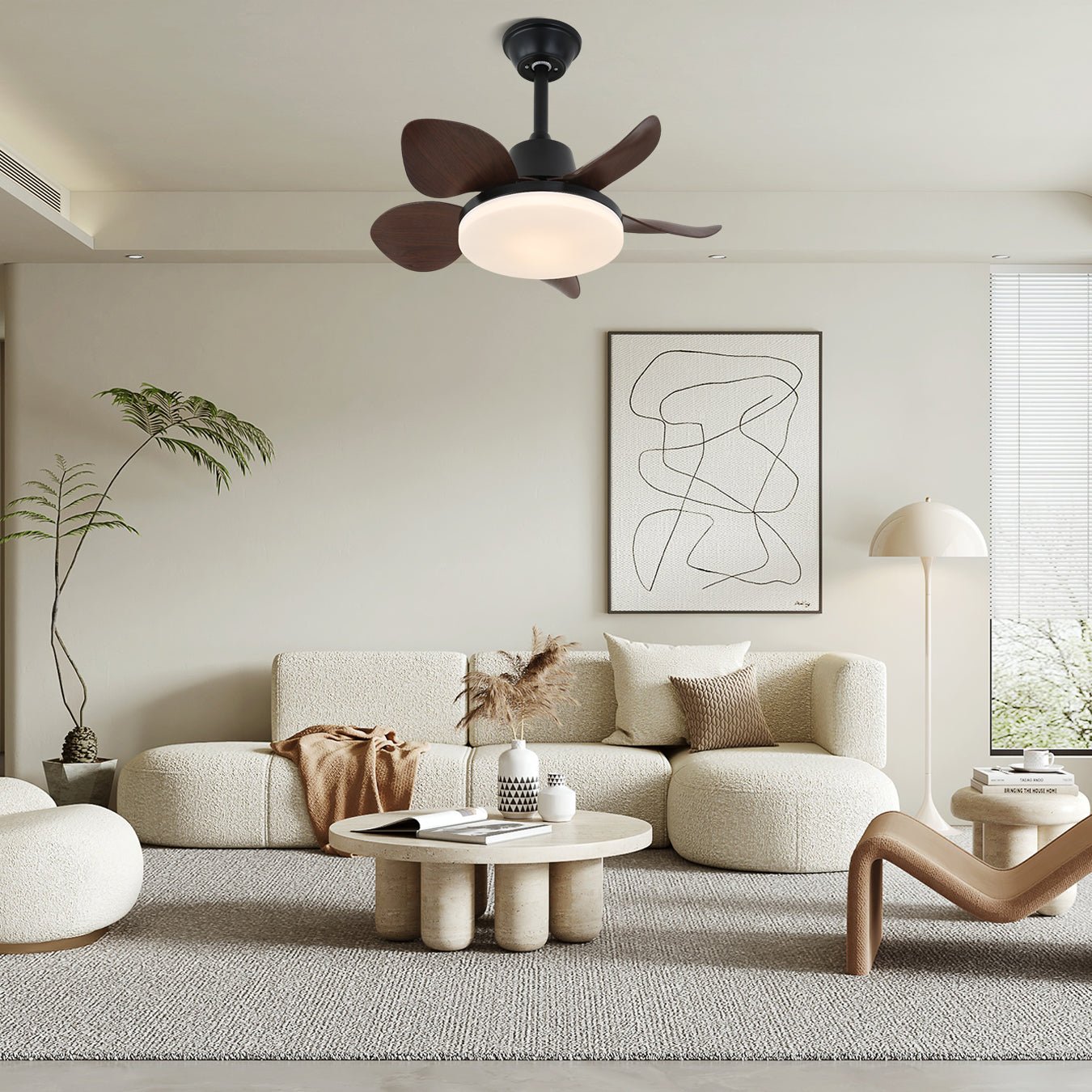 Veyra Modern Wood Ceiling Fan Light