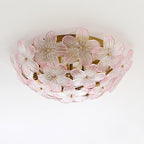 Anan Floral Ceiling Light Blush Glass