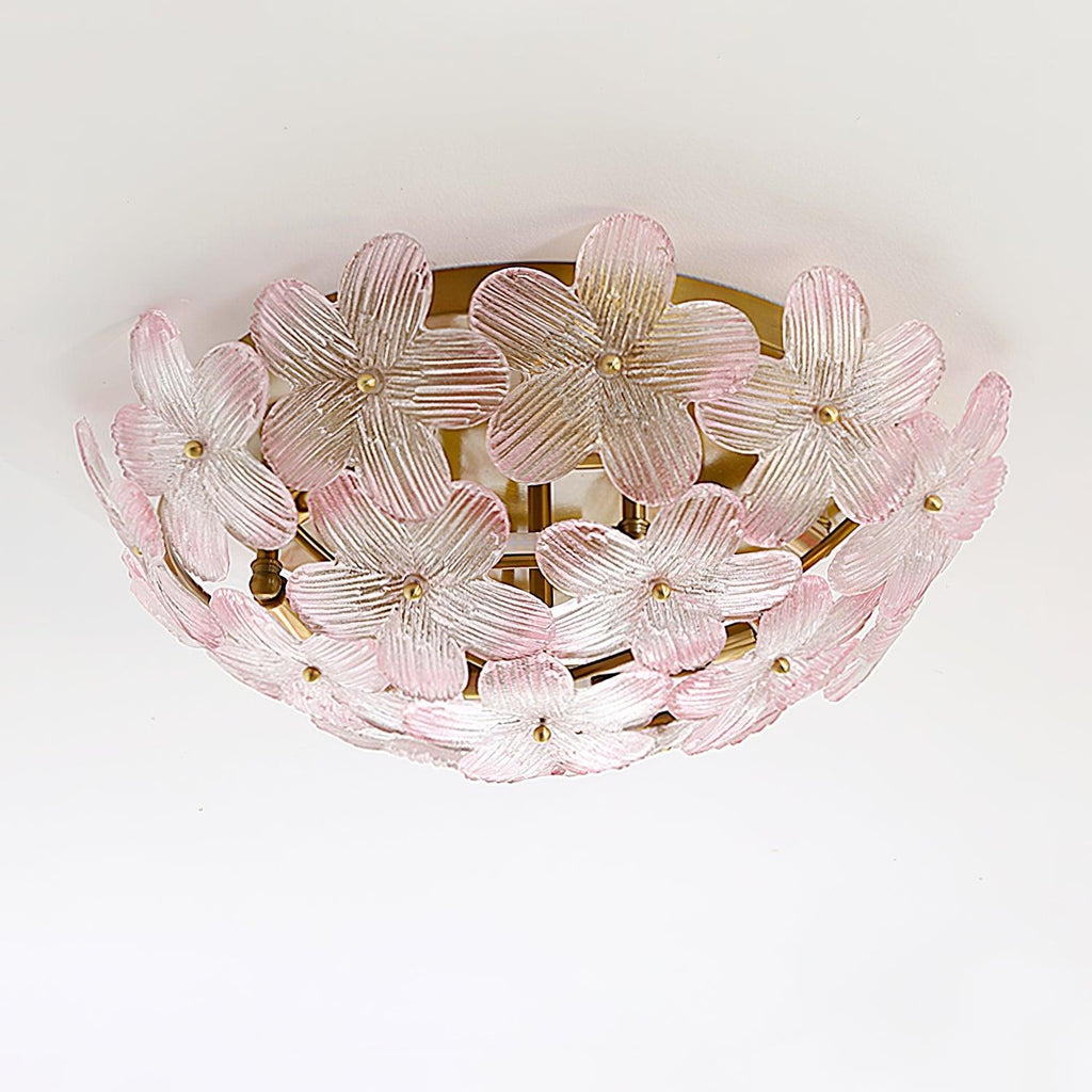 Anan Ceiling Lamp Glass Petal Wreath Romantic