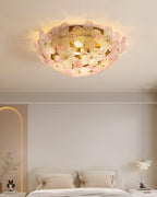 Anan Floral Ceiling Light Blush Glass