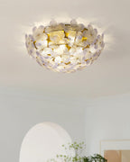 Anan Floral Ceiling Light Blush Glass