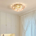 Anan Floral Ceiling Light Blush Glass