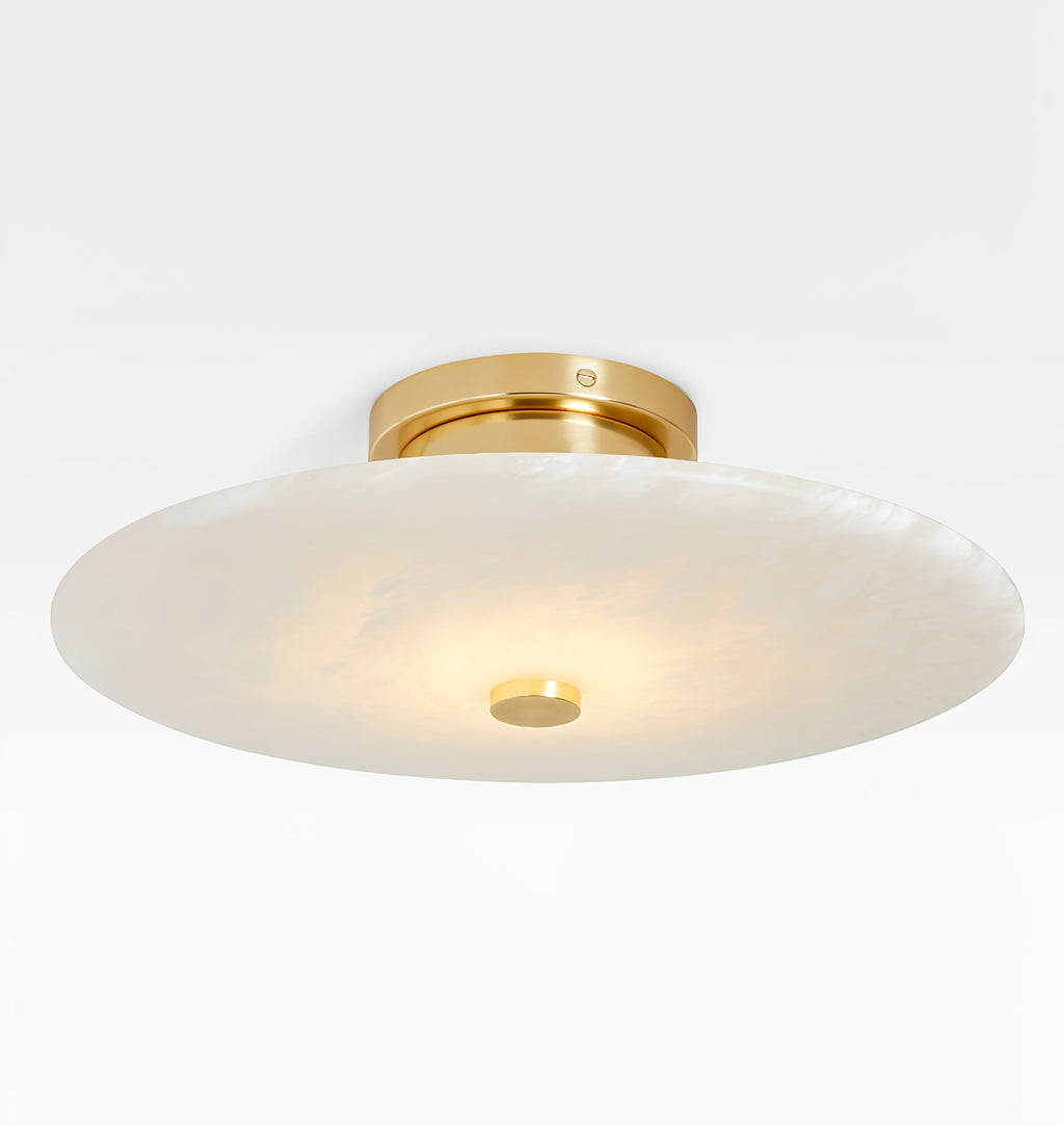 Jarnbruvyn Modern Brass Alabaster Ceiling Lamp