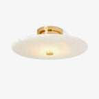 Jarnbruvyn Modern Brass Alabaster Ceiling Lamp
