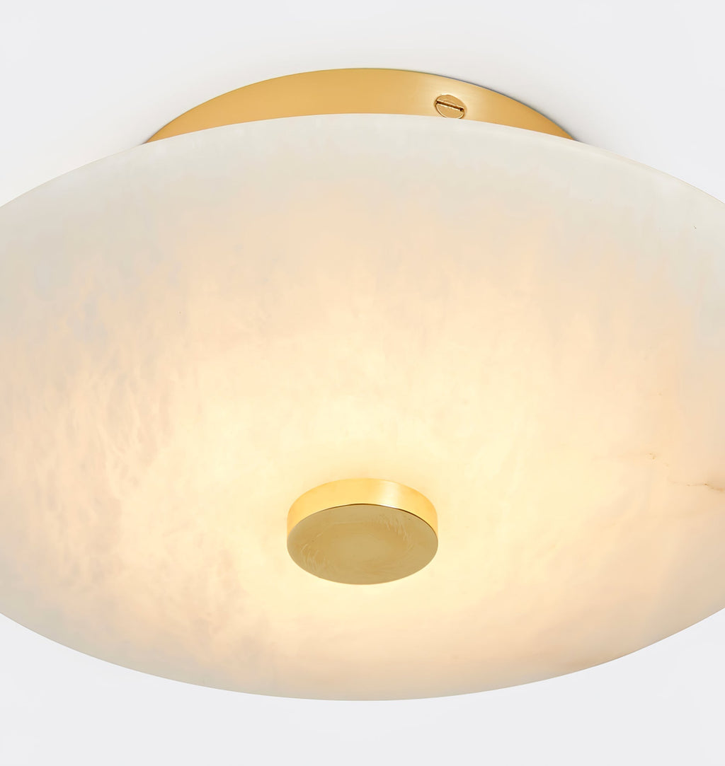 Jarnbruvyn Modern Brass Alabaster Ceiling Lamp