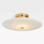 Jarnbruvyn Modern Brass Alabaster Ceiling Lamp