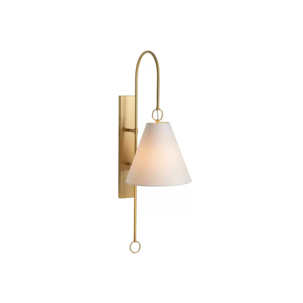 Andromeda Modern Premium Brass Fabric Wall Lamp