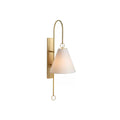 Andromeda Modern Premium Brass Fabric Wall Lamp