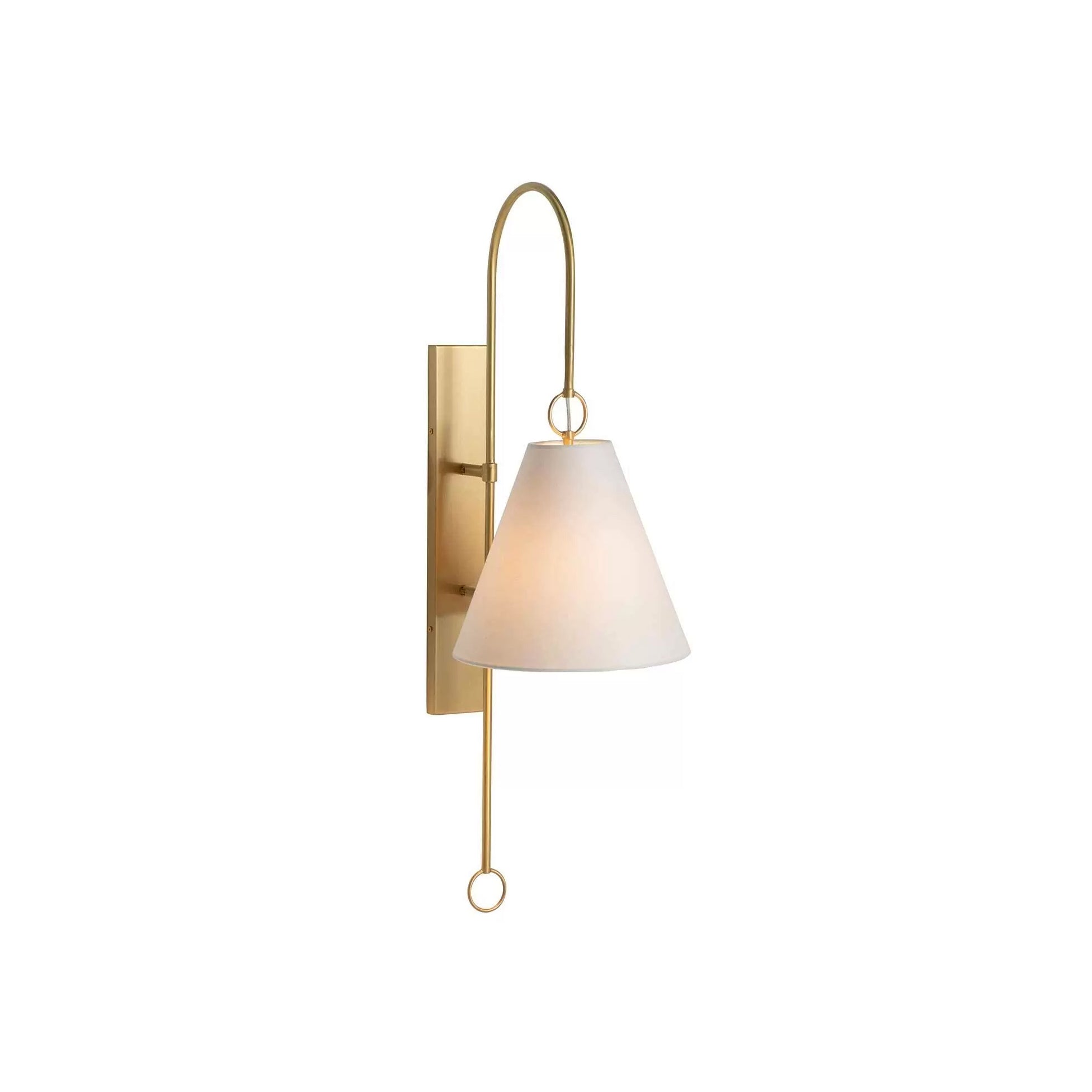 Andromeda Modern Premium Brass Fabric Wall Lamp