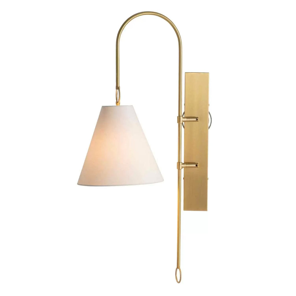 Andromeda Modern Premium Brass Fabric Wall Lamp