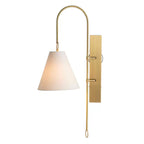 Andromeda Modern Premium Brass Fabric Wall Lamp