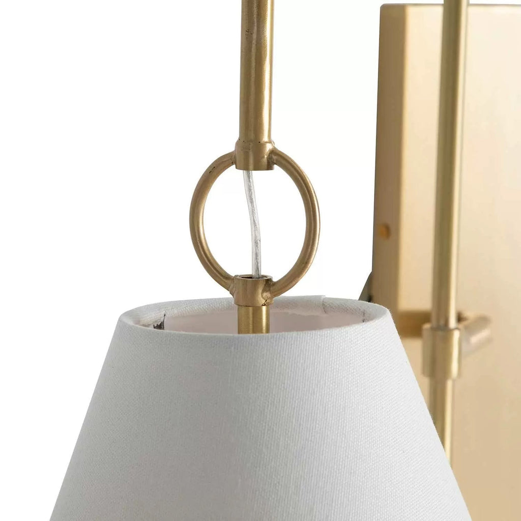 Andromeda Modern Premium Brass Fabric Wall Lamp