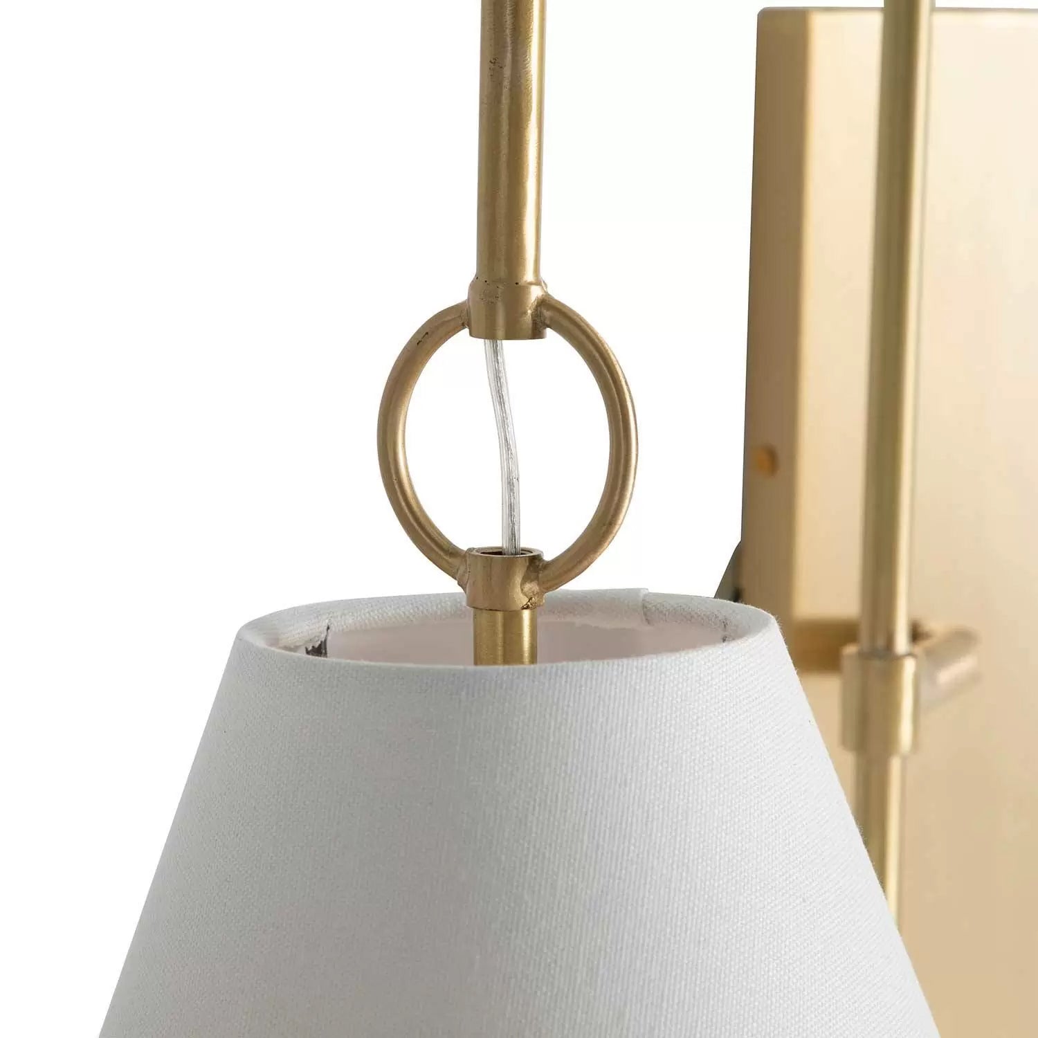 Andromeda Modern Premium Brass Fabric Wall Lamp