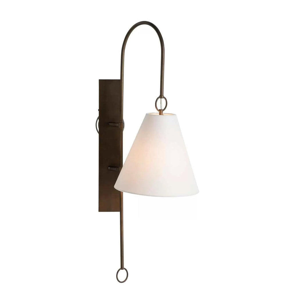 Andromeda Modern Premium Brass Fabric Wall Lamp