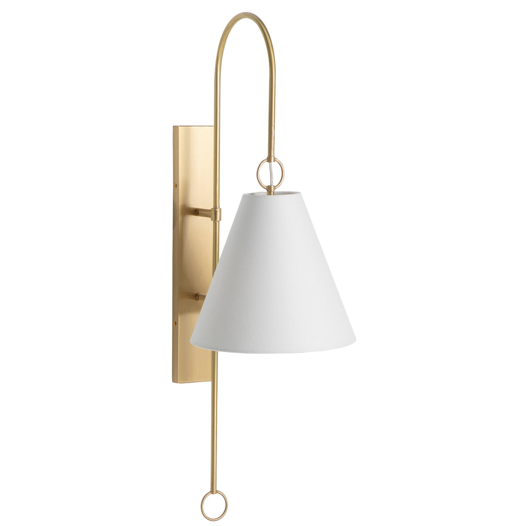 Andromeda Modern Premium Brass Fabric Wall Lamp