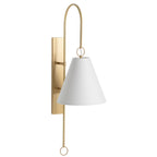 Andromeda Modern Premium Brass Fabric Wall Lamp