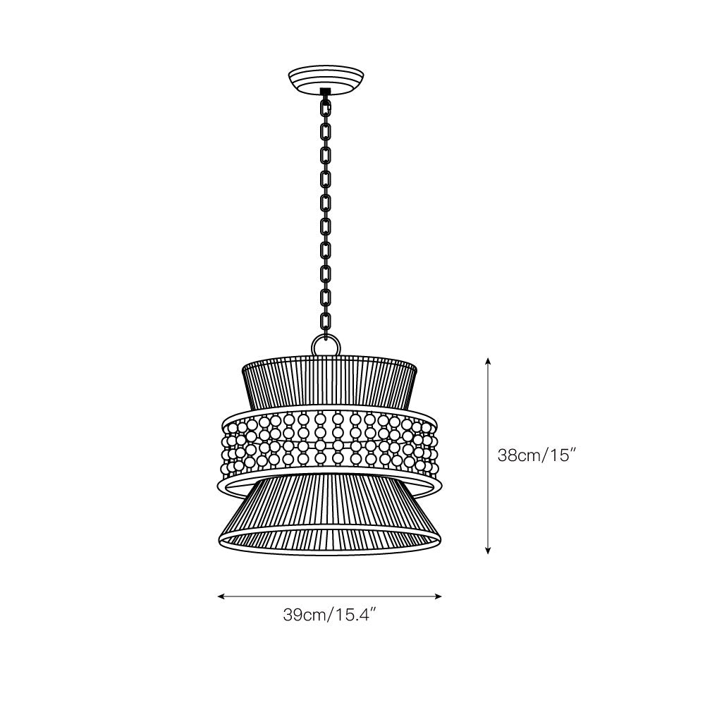 Kvennuvyi Natural Drum Brown Pendant Light