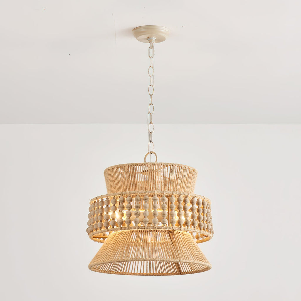 Kvennuvyi Natural Drum Brown Pendant Light