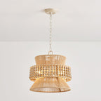 Kvennuvyi Natural Drum Brown Pendant Light