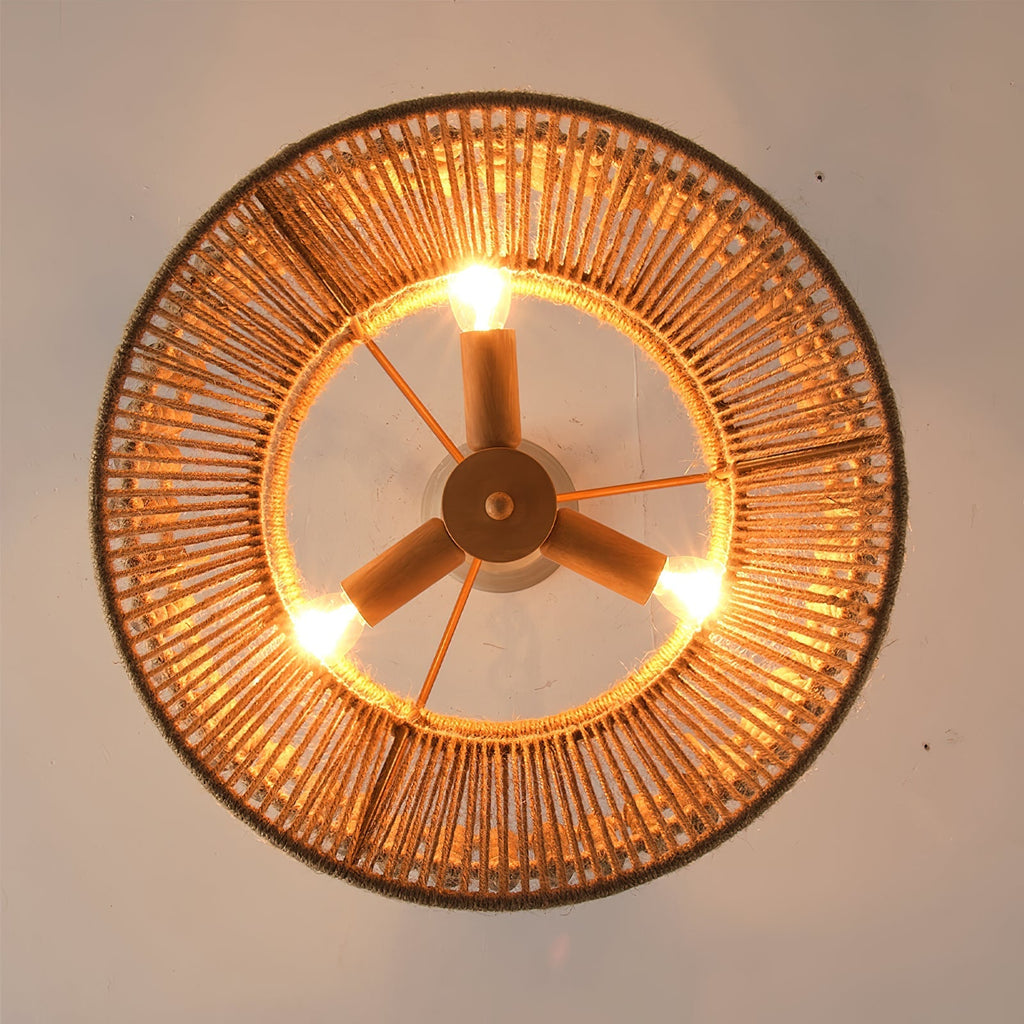 Kvennuvyi Natural Drum Brown Pendant Light