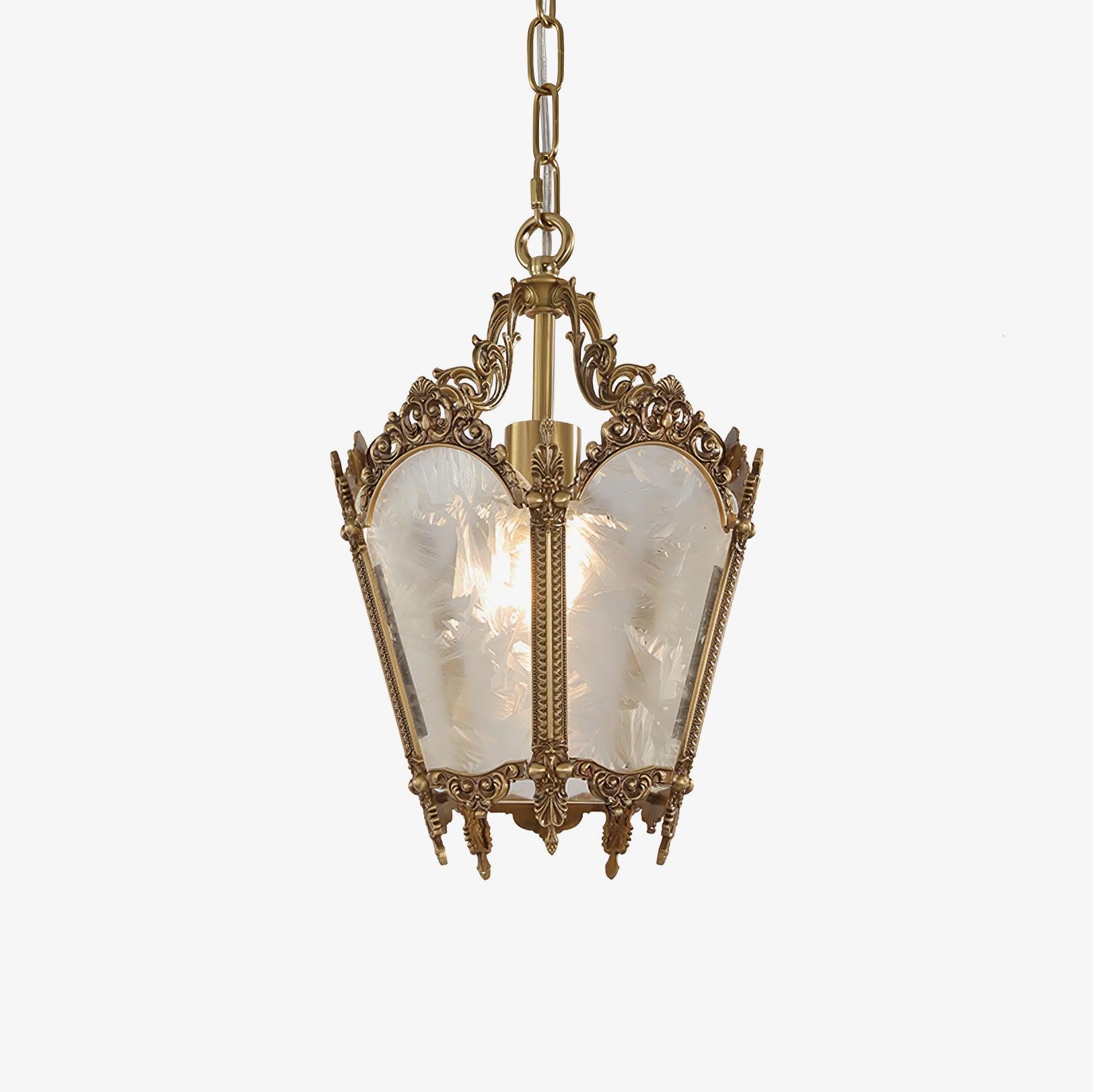 Lustra Pendant Lamp Brass Empire Antique Elegant