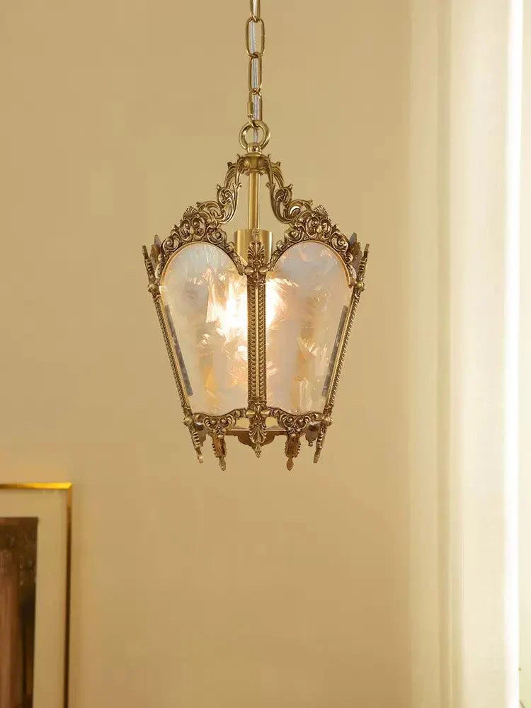 Lustra Pendant Lamp Brass Empire Antique Elegant