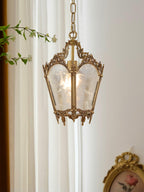 Lustra Pendant Lamp Brass Empire Antique Elegant