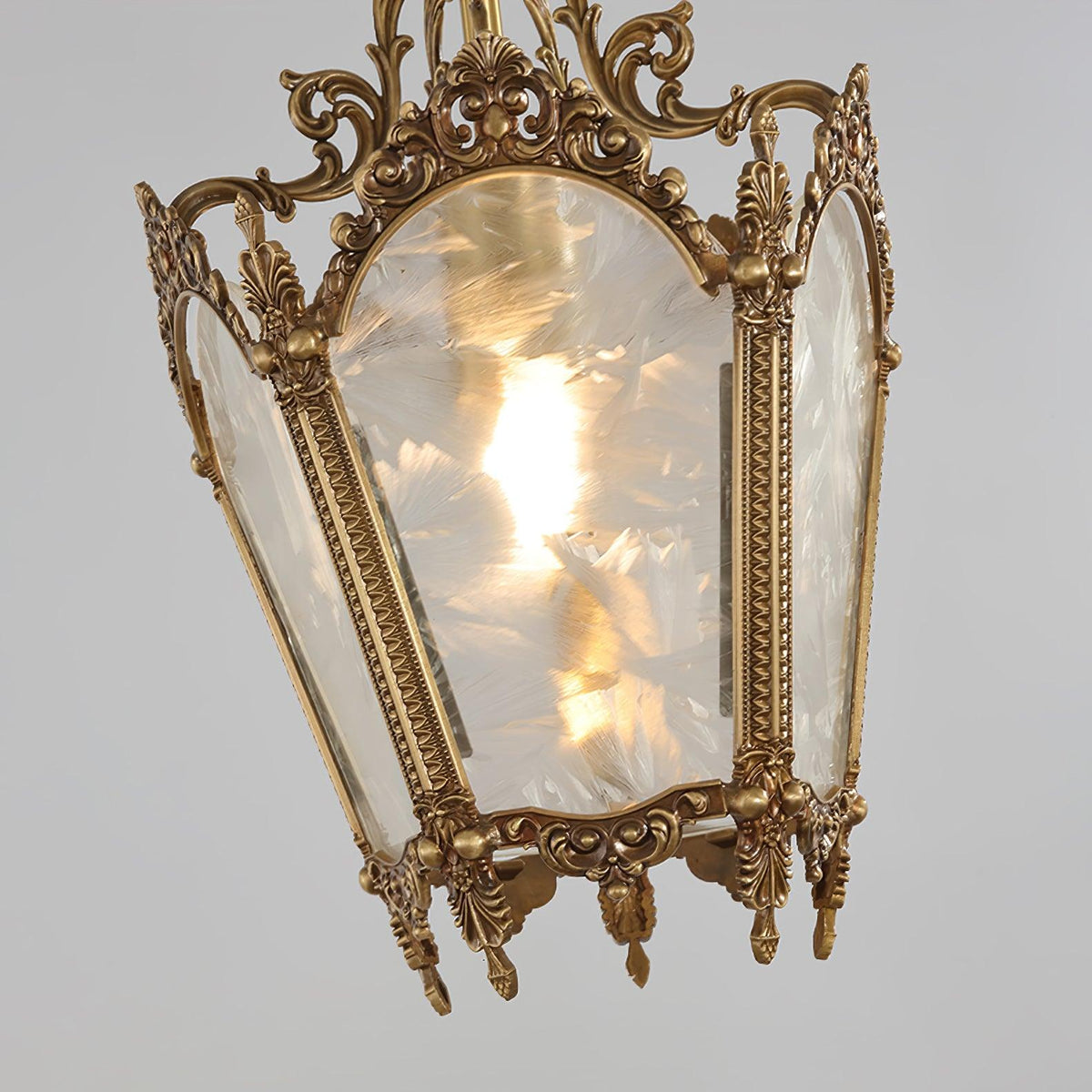 Lustra Pendant Lamp Brass Empire Antique Elegant