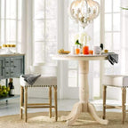 Lustra Chandelier Scroll Wood Whitewashed Rustic