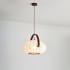 Antonio Pendant Lamp Pleated Fabric Lantern Organic
