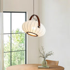 Antonio Pendant Lamp Pleated Fabric Lantern Organic