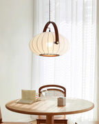 Antonio Pendant Lamp Pleated Fabric Lantern Organic