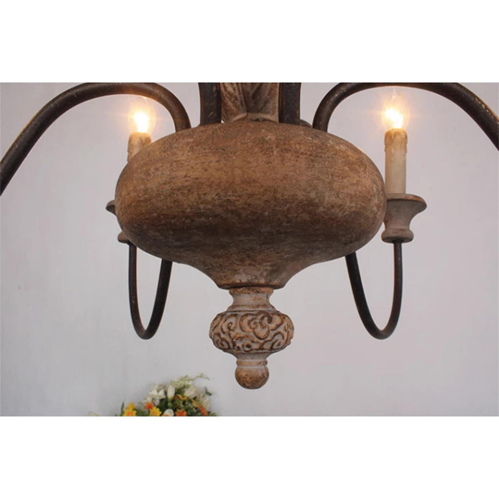 Ljomuvyi Traditional Farmhouse Wood Chandelier