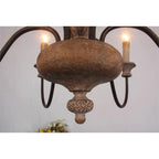 Ljomuvyi Traditional Farmhouse Wood Chandelier