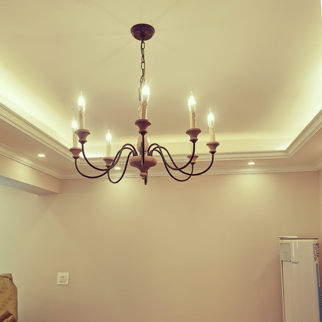 Ljomuvyi Traditional Farmhouse Wood Chandelier