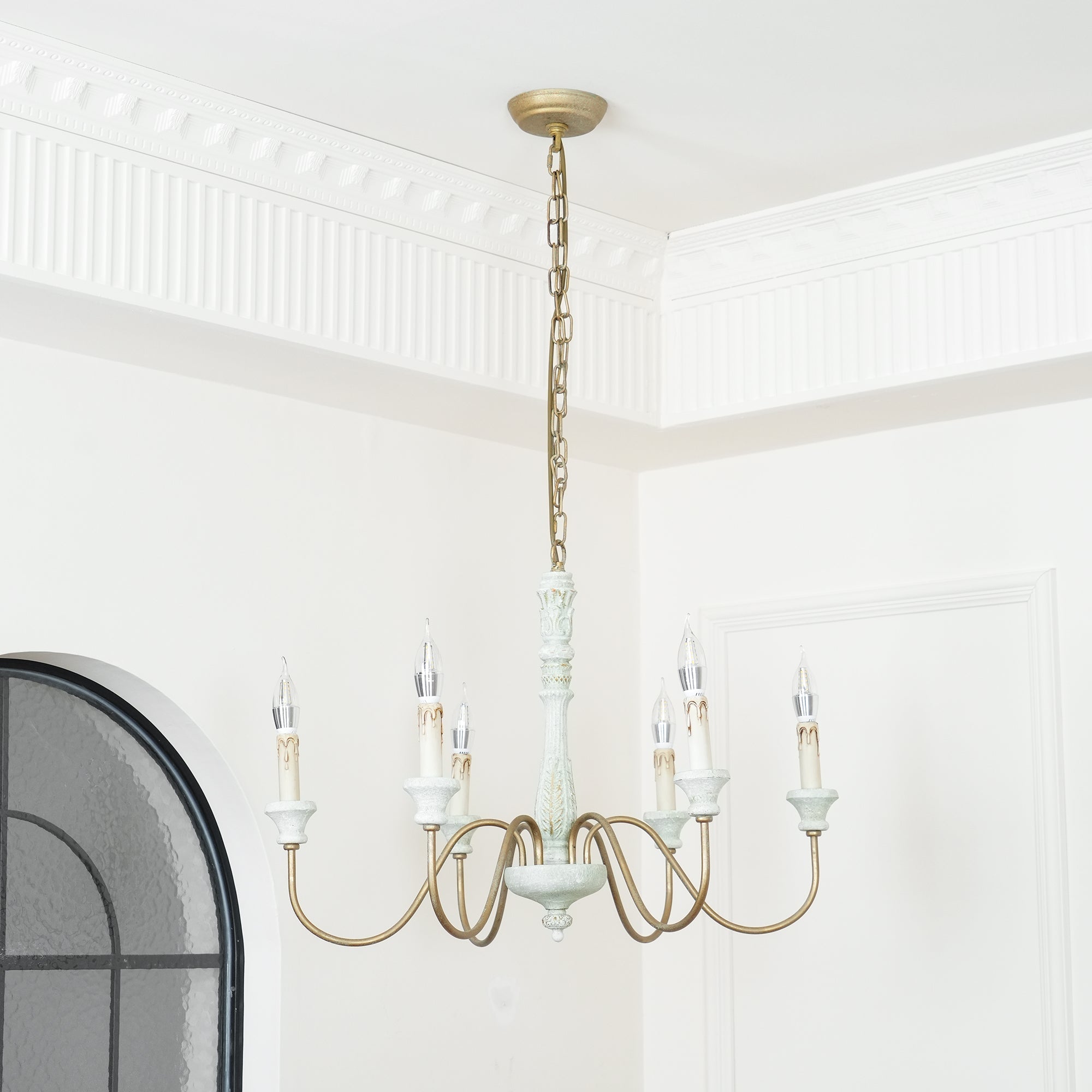 Ljomuvyi Traditional Farmhouse Wood Chandelier