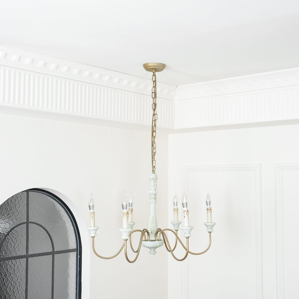 Ljomuvyi Traditional Farmhouse Wood Chandelier