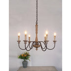 Ljomuvyi Traditional Farmhouse Wood Chandelier