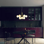 Lustra Pendant Lamp Glass Globe Cluster Brass