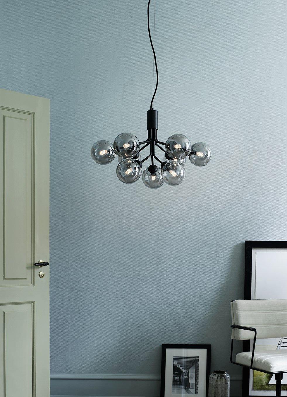Lustra Pendant Lamp Glass Globe Cluster Brass