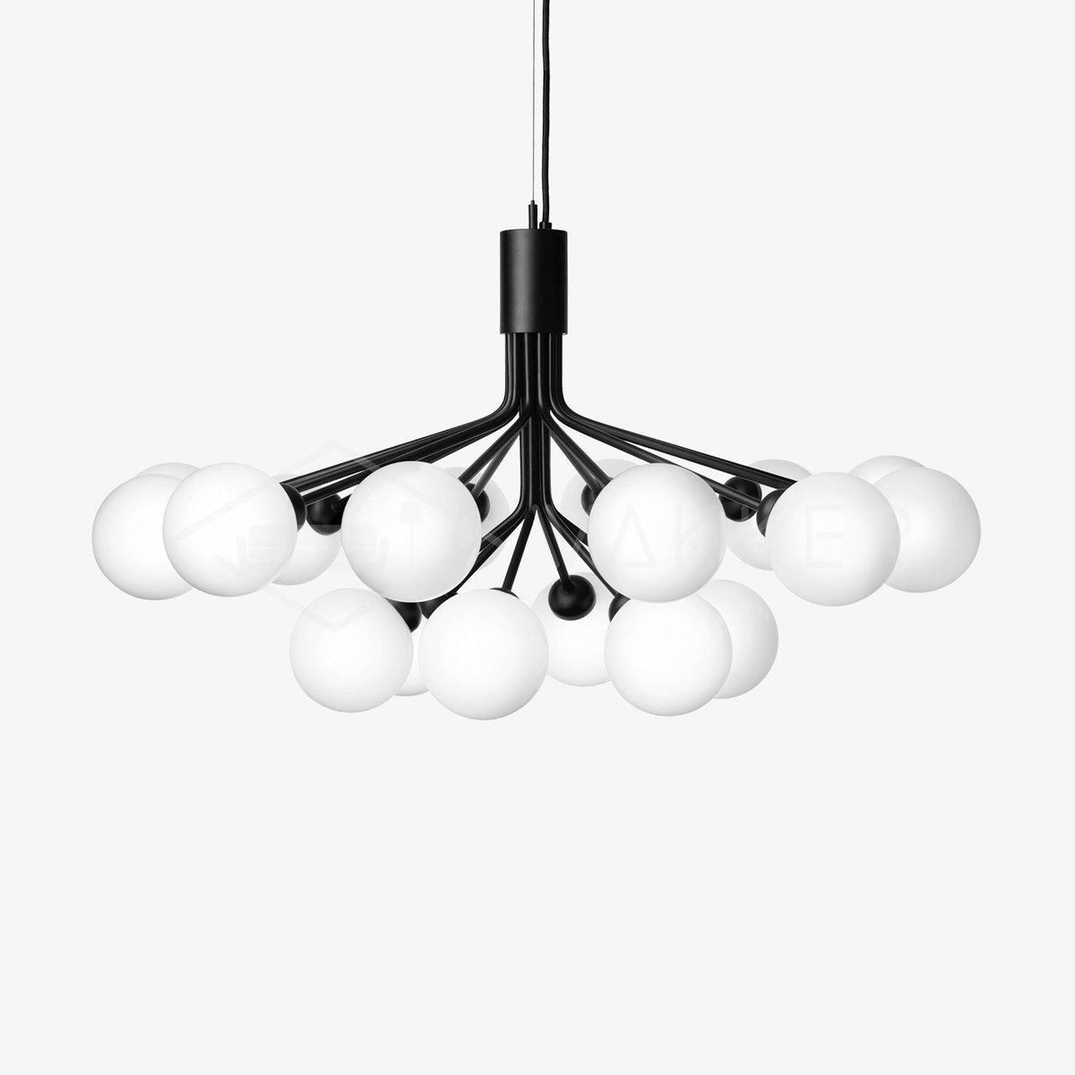 Lustra Pendant Lamp Glass Globe Cluster Brass